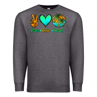 Charcoal Heather peace love beach Premium Sweatshirt - Jasminsmagicworld