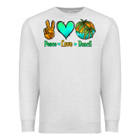 Oatmeal Heather peace love beach Premium Sweatshirt - Jasminsmagicworld