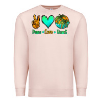 Pale Pink peace love beach Premium Sweatshirt - Jasminsmagicworld