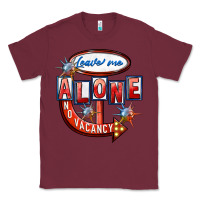Burgundy Leave me alone anti Valentine's Day Classic Tee - FaDigitalArtStudio