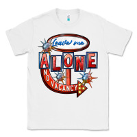 White Leave me alone anti Valentine's Day Classic Tee - FaDigitalArtStudio
