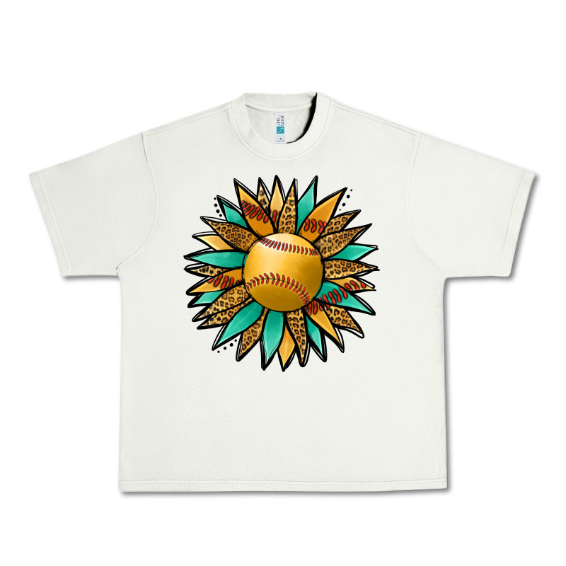 Softball Sunflower Urban Heavy Tee by Jasminsmagicworld | Teevron
