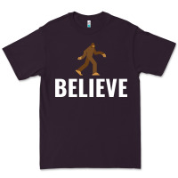 Plum believe bigfoot white Premium Tee - artisFamous