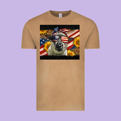 Western 4th Of July Sheep Vintage Tee Designed By Lillyallendesigns