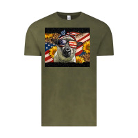 Vintage Olive Western 4th Of July Sheep Vintage Tee - LillyAllenDesigns