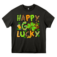 Asphalt St. Patrick's Happy go lucky Heavy Core Tee - OliviaCreatesArt
