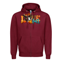 Burgundy love fall holstein cow Zipper Hoodie - Jasminsmagicworld