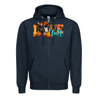 Navy love fall holstein cow Zipper Hoodie - Jasminsmagicworld