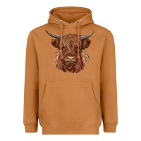 Meerkat highland cow Heavyweight Hoodie - RanaPortraitStore