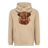 Mushroom highland cow Heavyweight Hoodie - RanaPortraitStore