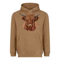 Toasted Coconut highland cow Heavyweight Hoodie - RanaPortraitStore