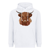 White highland cow Heavyweight Hoodie - RanaPortraitStore