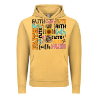 Vintage Mustard faith cross Vintage Hoodie - Artiststas