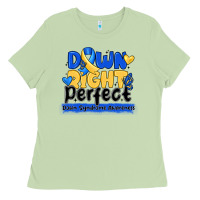 Matcha down right perfect down syndrome awareness Ladies Tee - CowhideDigitalArt