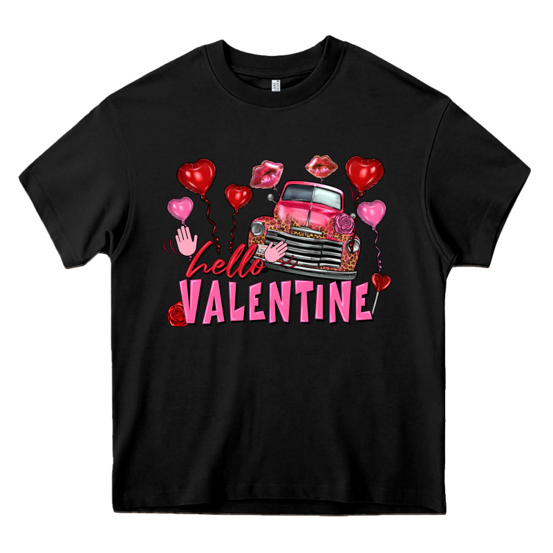 Hello Valentine Valentine's Day Truck Heavy Core Tee by FaDigitalArtStudio | Teevron