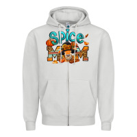 Dove Grey thanksgiving spice mom pilgrim cow Zipper Hoodie - Jasminsmagicworld
