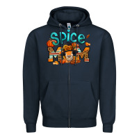Navy thanksgiving spice mom pilgrim cow Zipper Hoodie - Jasminsmagicworld
