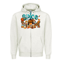 Oatmeal Heather thanksgiving spice mom pilgrim cow Zipper Hoodie - Jasminsmagicworld