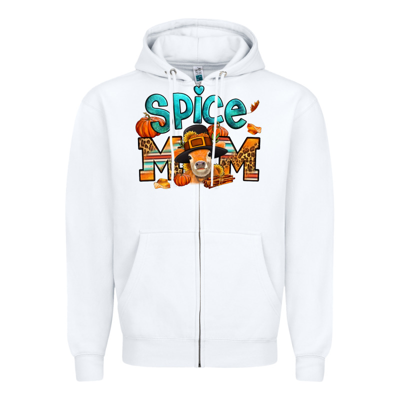 Thanksgiving Spice Mom Pilgrim Cow Zipper Hoodie by Jasminsmagicworld | Teevron