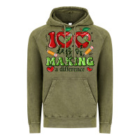 Vintage Olive 100 days of making a difference Vintage Hoodie - Artiststas