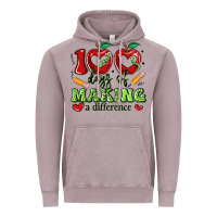 Vintage Zinc 100 days of making a difference Vintage Hoodie - Artiststas