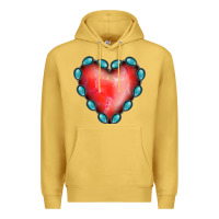 Antique Gold Gemstone Red Heart Premium Hoodie - Jasminsmagicworld