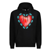 Black Gemstone Red Heart Premium Hoodie - Jasminsmagicworld