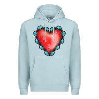 Blue Mist Gemstone Red Heart Premium Hoodie - Jasminsmagicworld