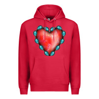 Cardinal Gemstone Red Heart Premium Hoodie - Jasminsmagicworld