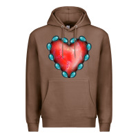 Chestnut Gemstone Red Heart Premium Hoodie - Jasminsmagicworld