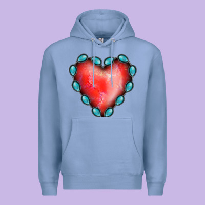 Gemstone Red Heart Premium Hoodie Designed By Jasminsmagicworld