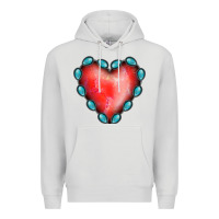 Dove Grey Gemstone Red Heart Premium Hoodie - Jasminsmagicworld