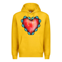Lemon Gemstone Red Heart Premium Hoodie - Jasminsmagicworld