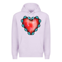 Lilac Gemstone Red Heart Premium Hoodie - Jasminsmagicworld