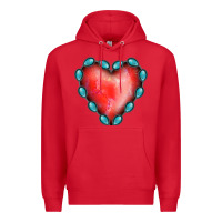 Red Gemstone Red Heart Premium Hoodie - Jasminsmagicworld