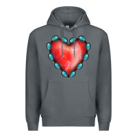 Rock Gemstone Red Heart Premium Hoodie - Jasminsmagicworld