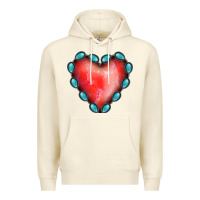 Sandshell Gemstone Red Heart Premium Hoodie - Jasminsmagicworld