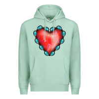 Seafoam Gemstone Red Heart Premium Hoodie - Jasminsmagicworld