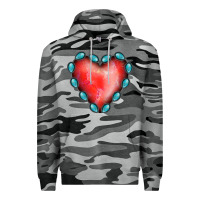 Slate Camo Gemstone Red Heart Premium Hoodie - Jasminsmagicworld