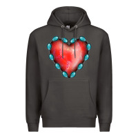 Smoke Gemstone Red Heart Premium Hoodie - Jasminsmagicworld