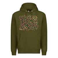 Army Green leopard with green glitter Premium Hoodie - Artiststas