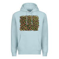 Blue Mist leopard with green glitter Premium Hoodie - Artiststas