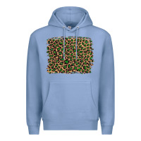 Colony Blue leopard with green glitter Premium Hoodie - Artiststas