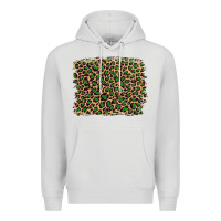 Dove Grey leopard with green glitter Premium Hoodie - Artiststas
