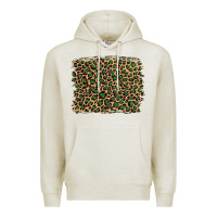 Oatmeal Heather leopard with green glitter Premium Hoodie - Artiststas