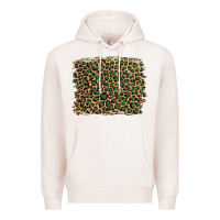 Pale Pink leopard with green glitter Premium Hoodie - Artiststas