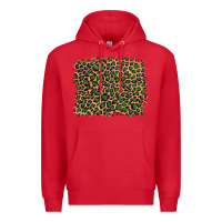 Red leopard with green glitter Premium Hoodie - Artiststas