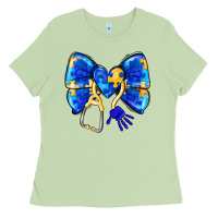 Matcha Down Syndrome Ribbon Ladies Tee - CowhideDigitalArt