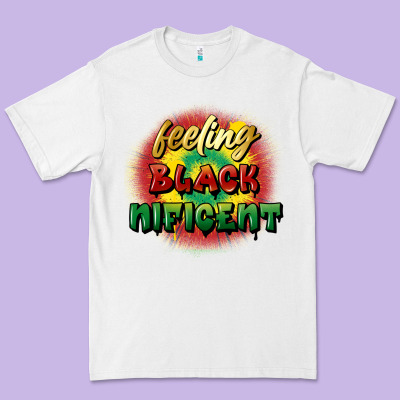 Feeling Blacknificent Premium Tee Designed By Fadigitalartstudio
