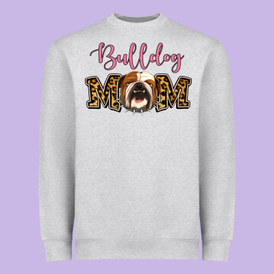 Bulldog Mom Heavyweight Sweatshirt Designed By Jasminsmagicworld
